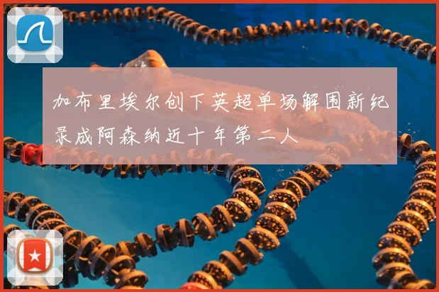 加布里埃尔创下英超单场解围新纪录成阿森纳近十年第二人