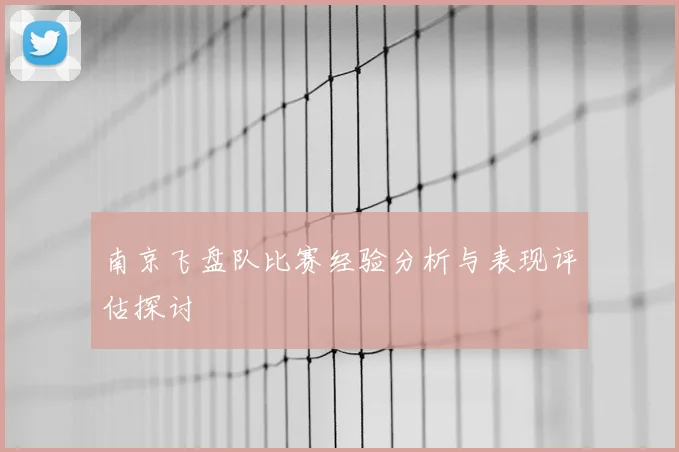 南京飞盘队比赛经验分析与表现评估探讨